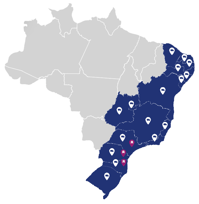 Mapa de Atuação Unni Logística